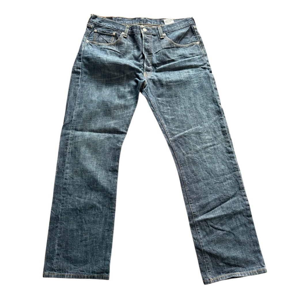 Levi’s Original 501 Stretch Dark Blue Denim Men’s Button fly Jeans-Size W38 L32